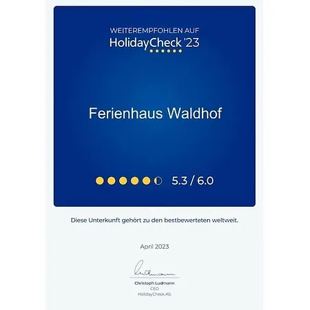 Vakantiehuis Mueller's Waldhof *